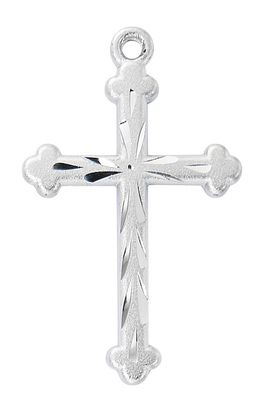 SS Cross W Brite Wht 16-18"