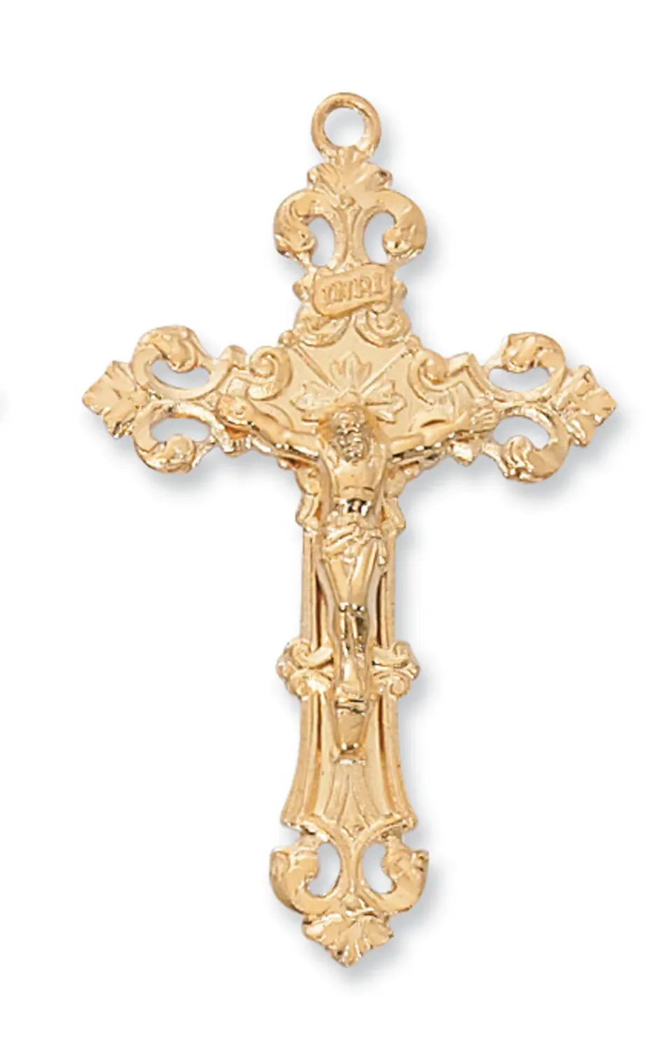 G/SS Ornate Crucufix 24" Chain