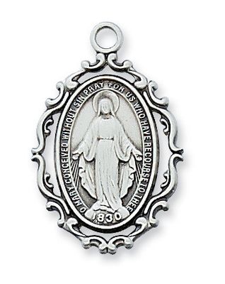 SS Miraculous Medal Scroll Edg