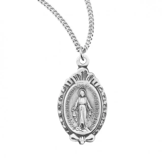 SS Scroll Miraculous Oval 18"