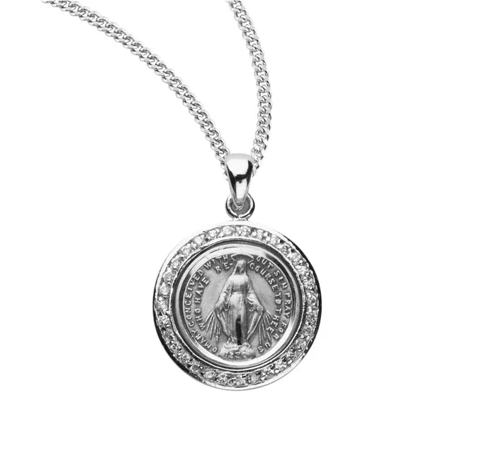 SS Round Miraculous CZ 18"