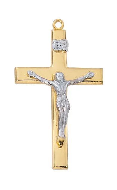 G/SS 2Tone Crucifix 24" Ch/Bx