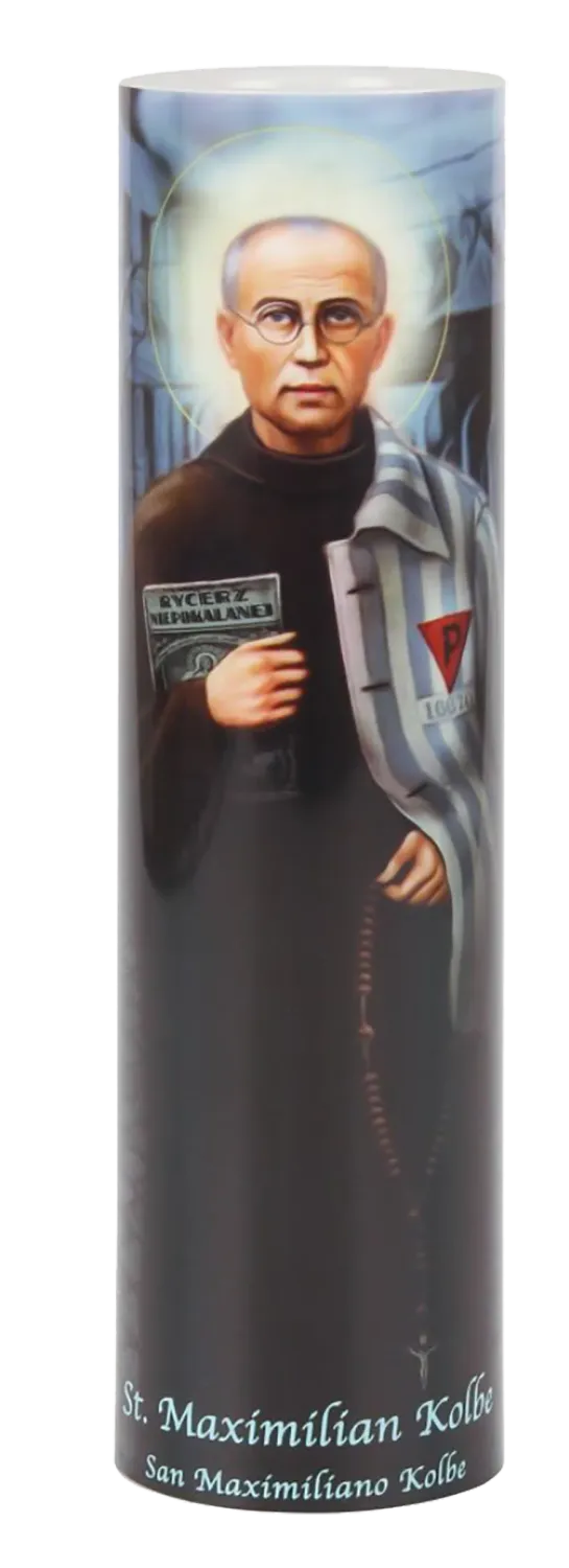 Led St Maximilian Kolbe Candle