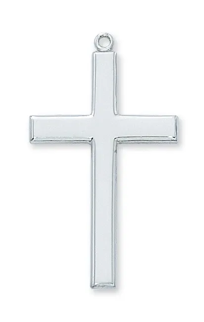 SS Polished Cross 24" Chain