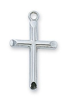 SS Cross Beveled 16-18" Chain