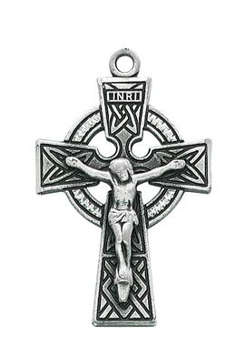 SS Celtic Crucifix Lg 24" Ch/B