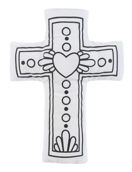 Mini Coloring Kit Cross, Design: Heart