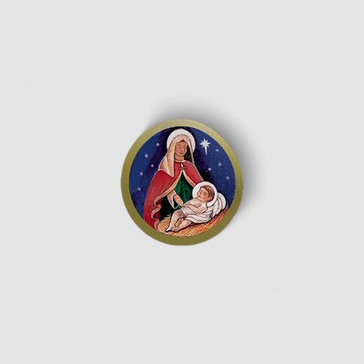 Madonna and Child Seal Sticker