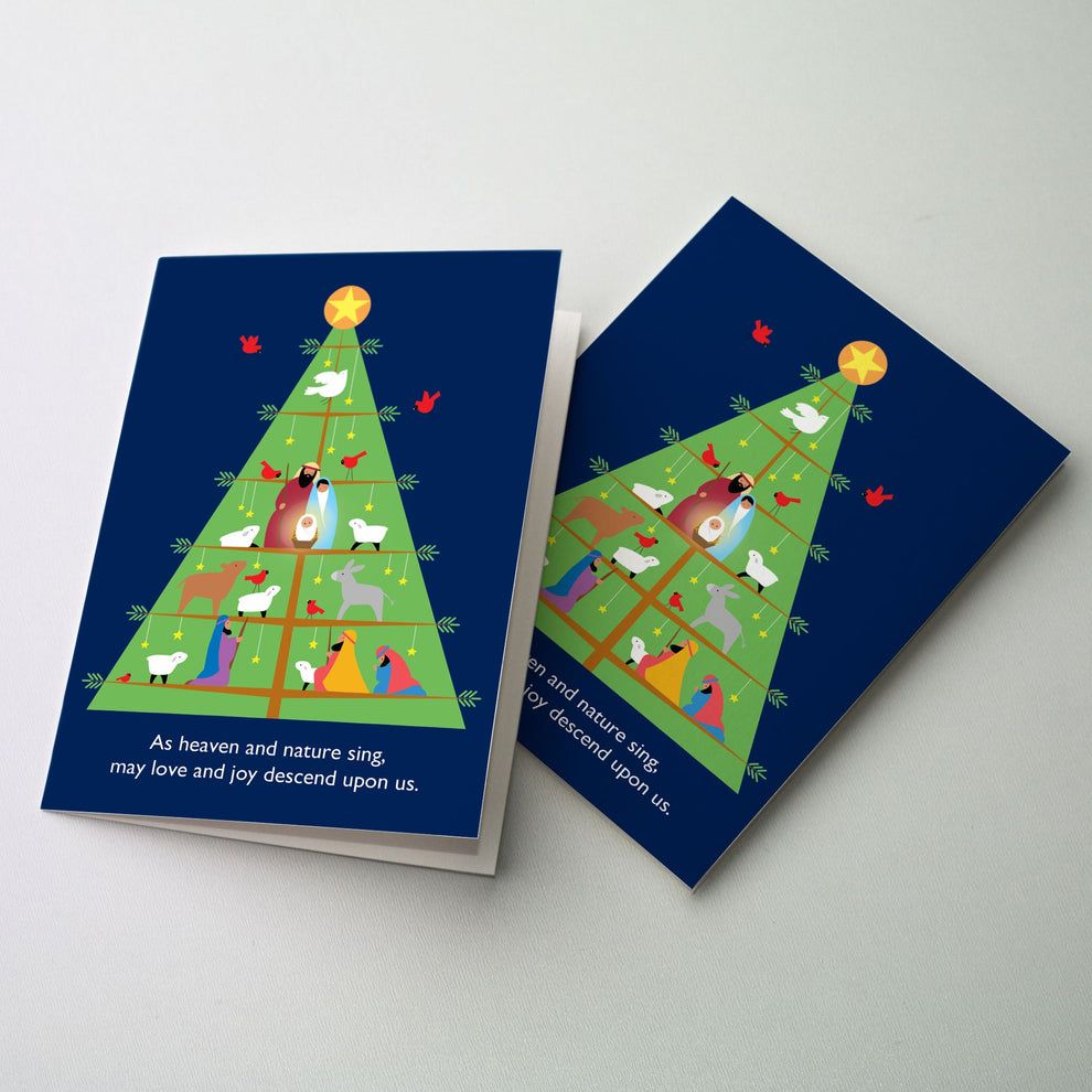 20Ct Folk Art Christmas Tree Boxed