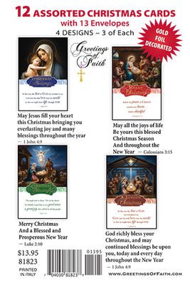 12Ct Assorted Boxed Christmas Cards