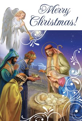 15ct Merry Christmas Holy Family 3 Kings