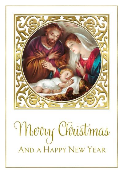 15Ct  Merry Christmas Gold White