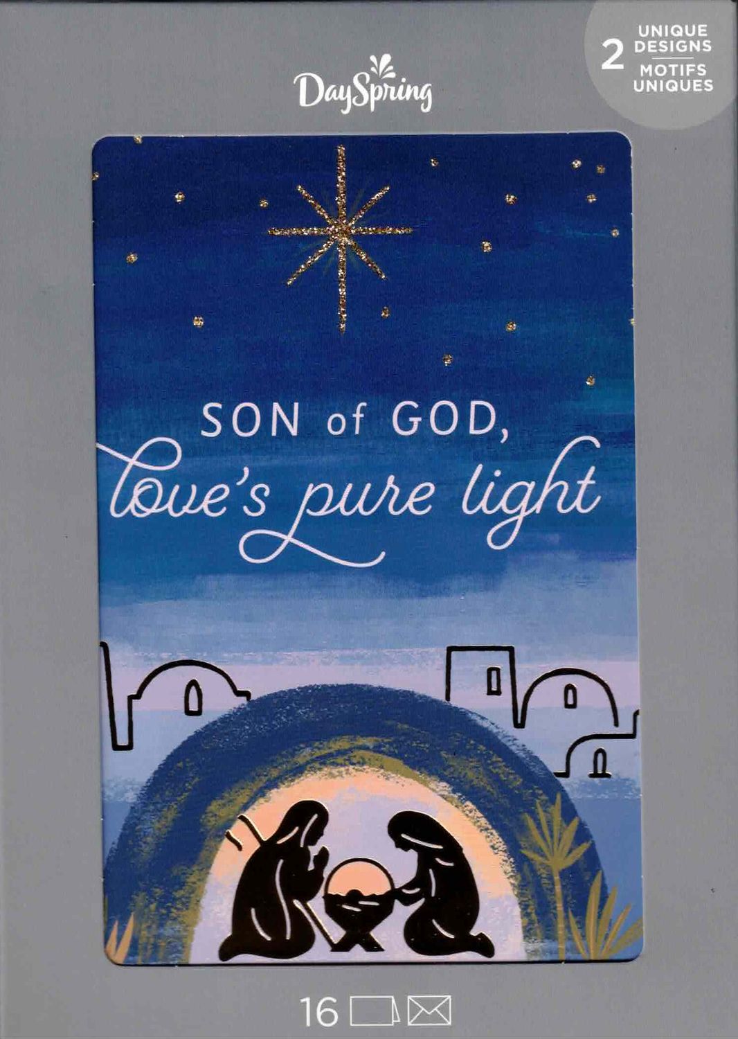 16Ct 2 Designs Christmas Cards