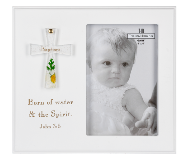 White Baptism Frame
