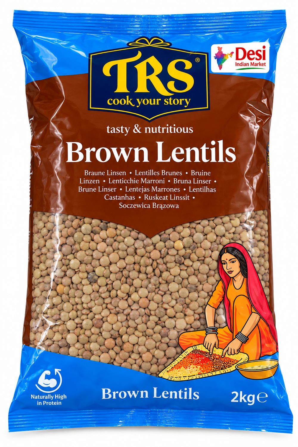 TRS Brown Lentils, Quantity: 2 KG