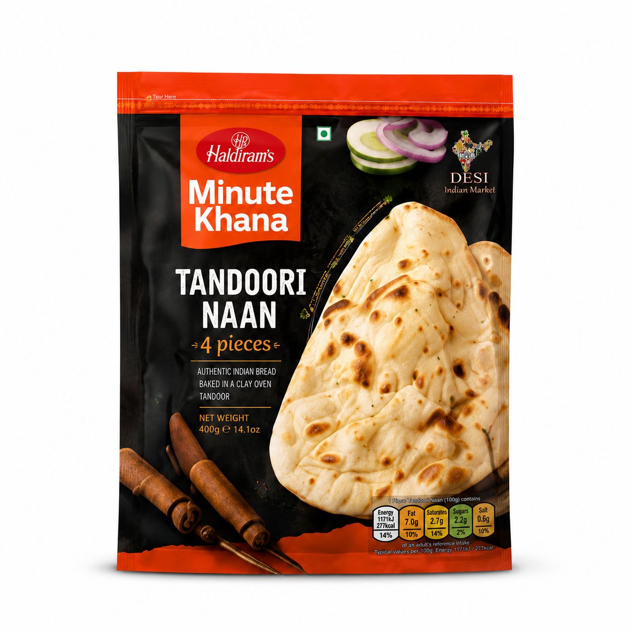 Haldiram’s Minute Khana Breads, Variations: Tandoori Naan 400g