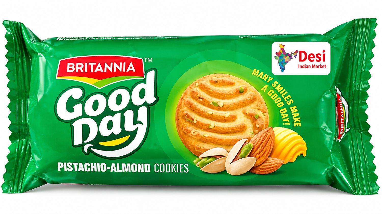 Britannia Good Day Cookies, Flavour: Pistachio-Almond Cookies, Quantity: 70g