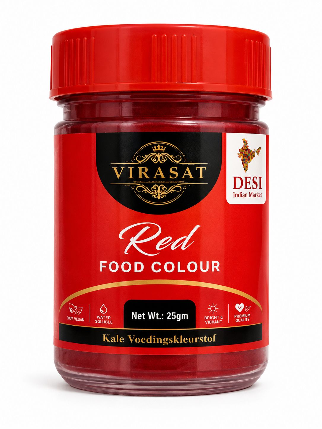 Virasat Food Colour, Color: Red, Size: 25g