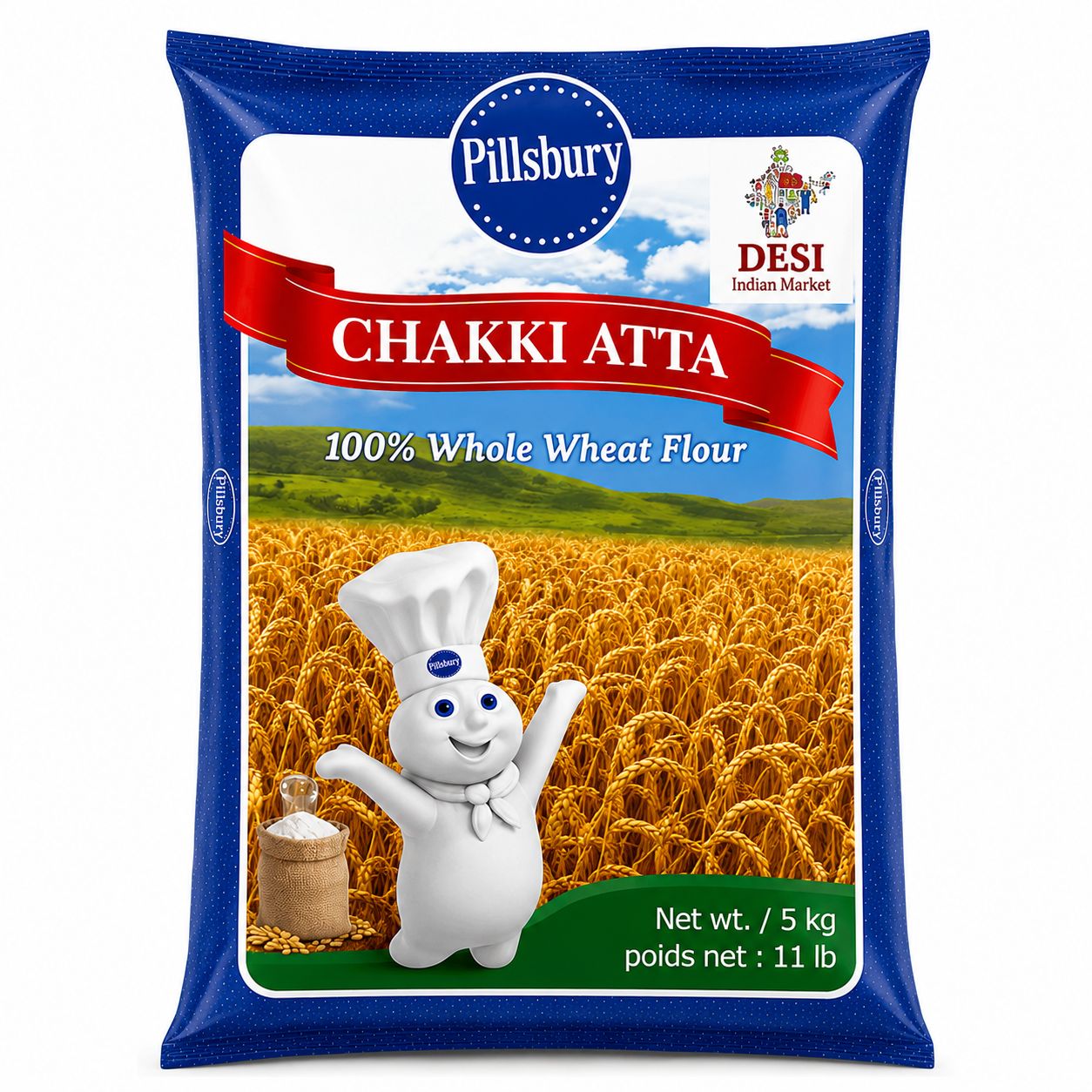 Pillsbury Chakki Atta, Quantity: 5 KG