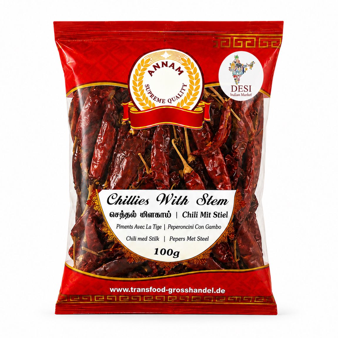 Chillies with Stem 100g