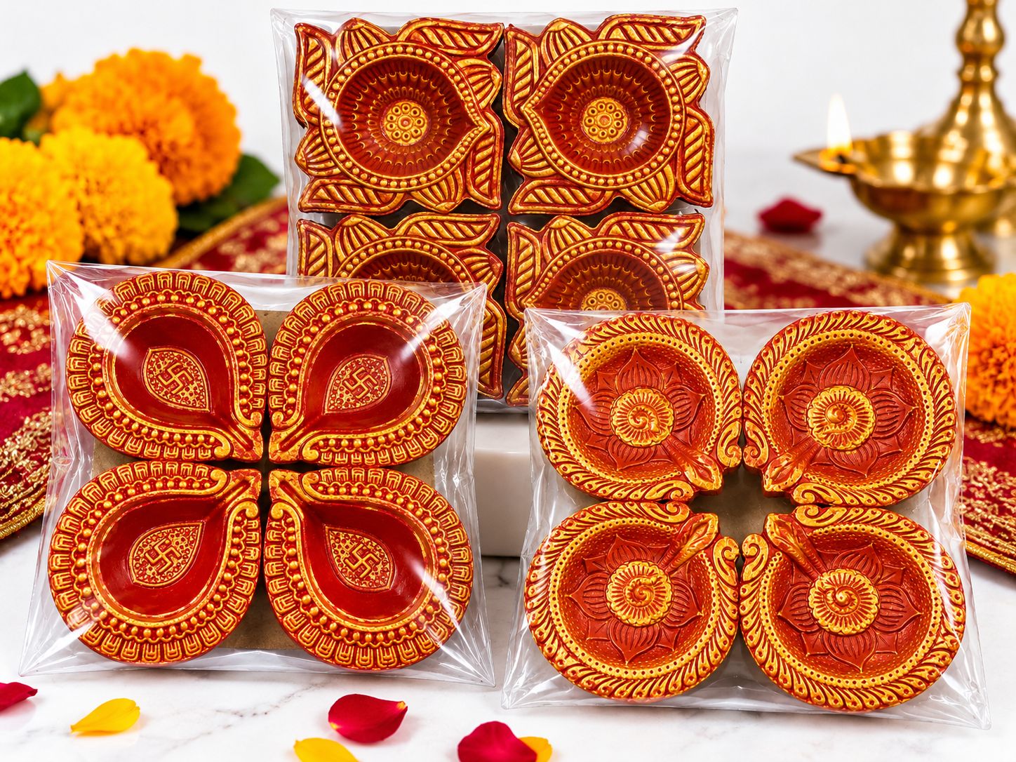 Diwali Diya, Variations: Special Terracotta Diya (set of 4)