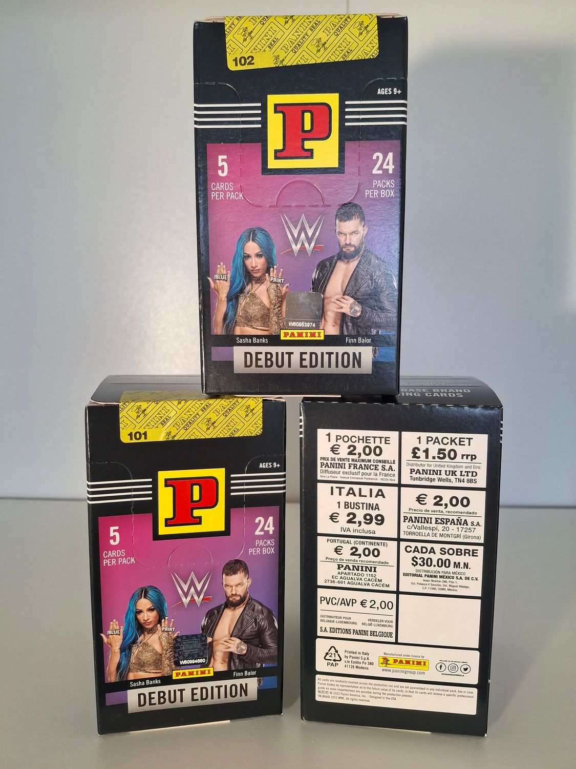 Panini Debutbox - World Wrestling Trading Cards Box UVP 48€