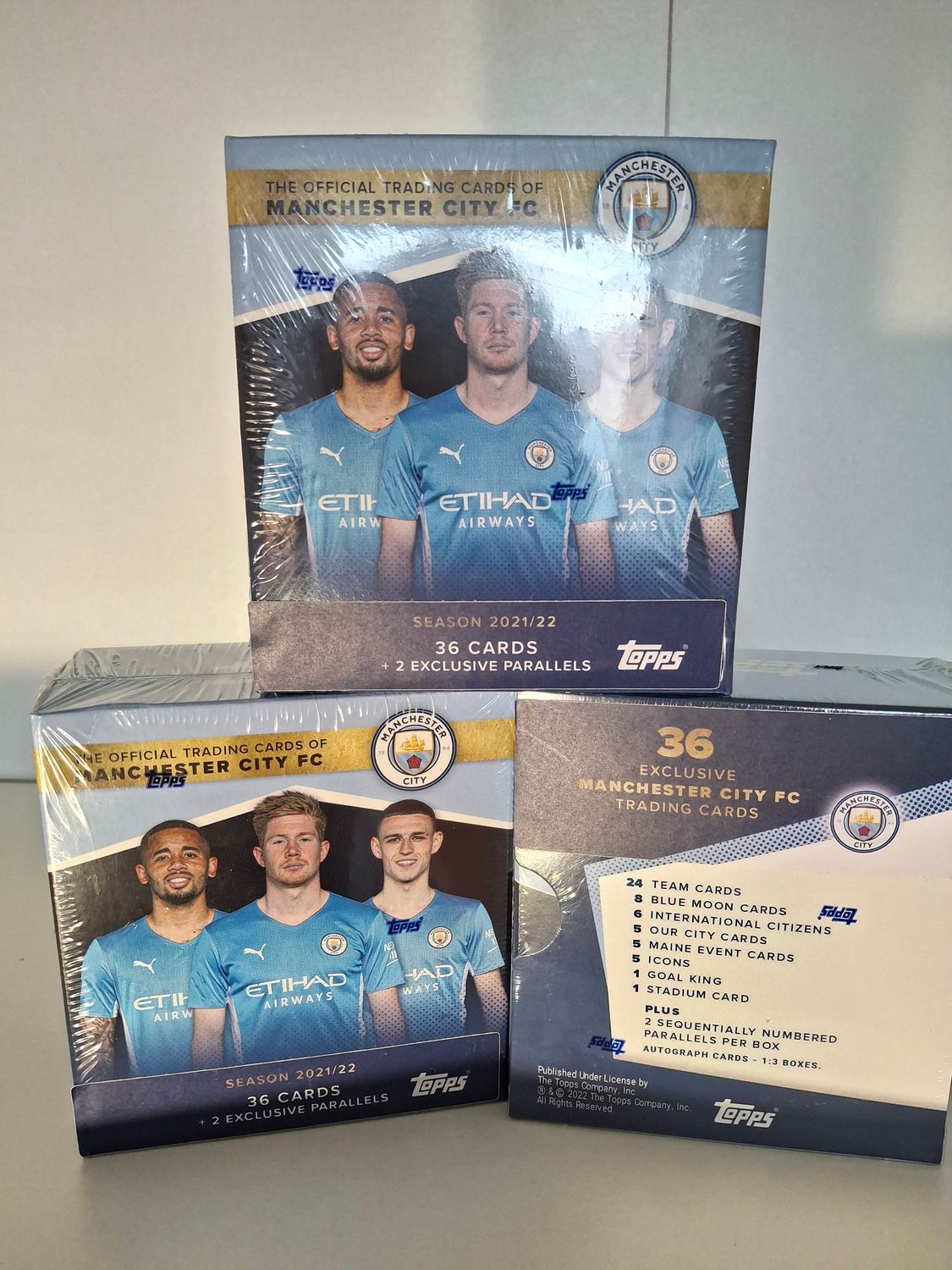 2021-22 TOPPS Manchester City FC Official Team Set Traiding Cards UVP 49€