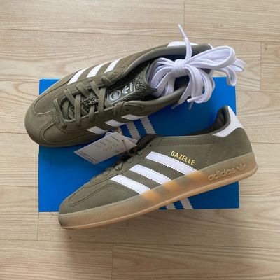 adidas Gazelle Indoor Olive Strata White Womens