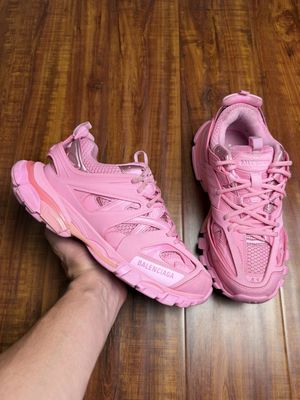 Balenciaga Track Trainers Pink Mesh Womens Size