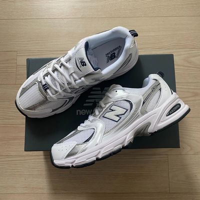 New Balance 530 White Metallic Silver Womens