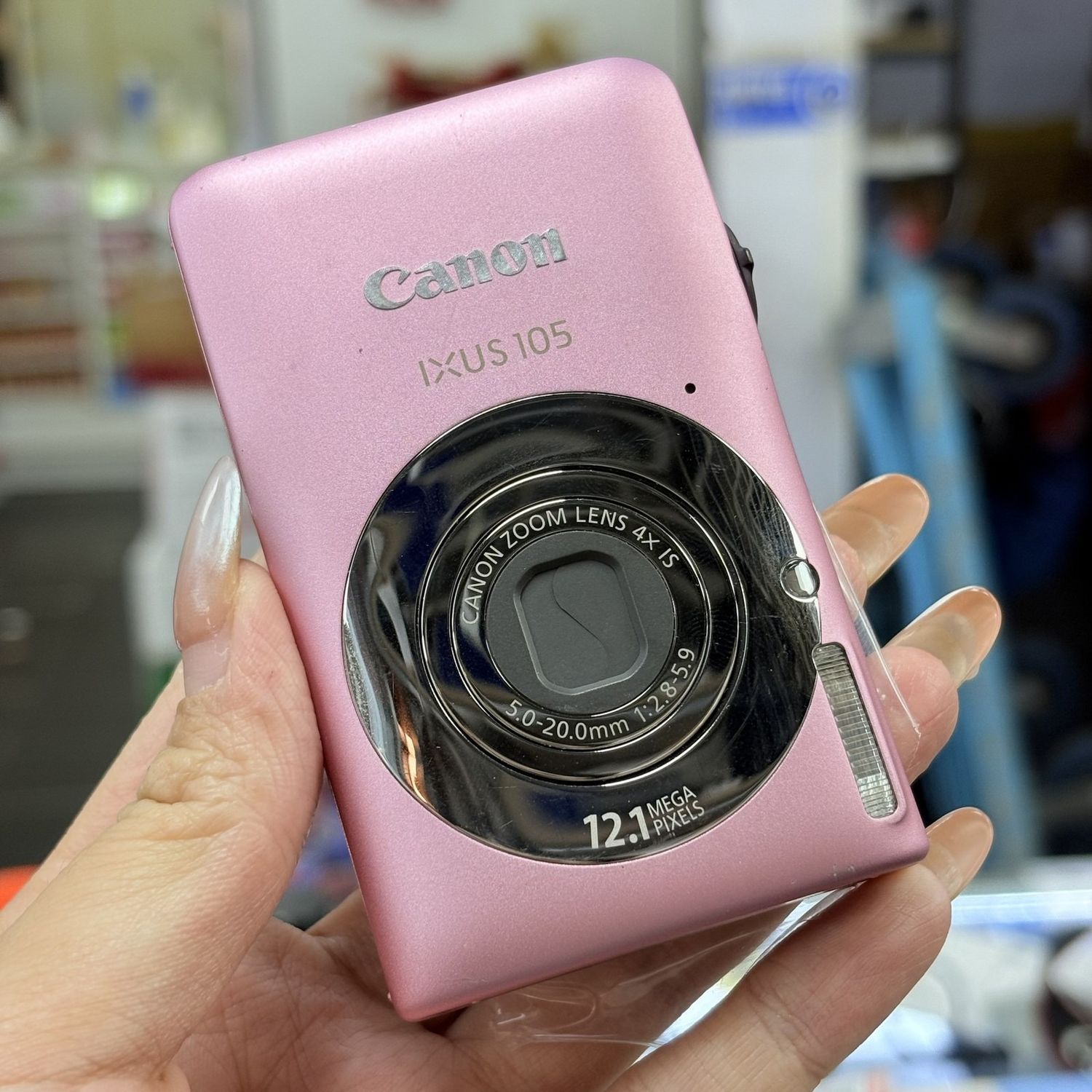 Pink Canon IXUS 105 Compact Digital Camera 12.1MP Silver 4X Zoom English