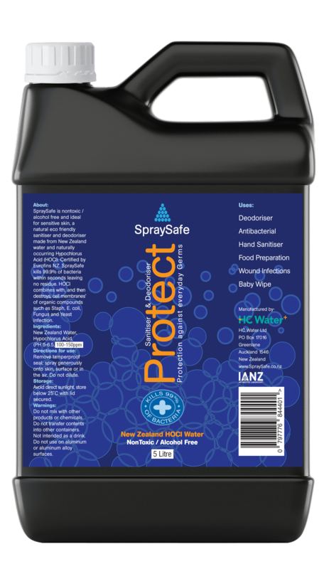 SpraySafe 5L Commercial Grade (150ppm)