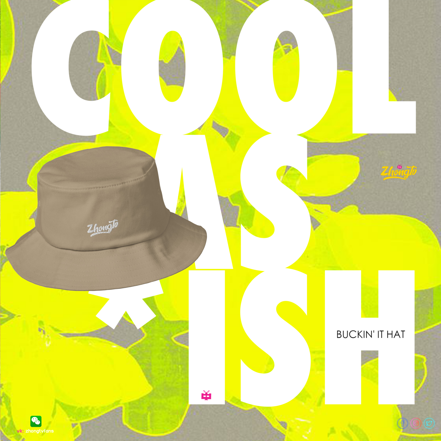【 COOL AS *ISH 】BUCKIN&#39; IT HAT