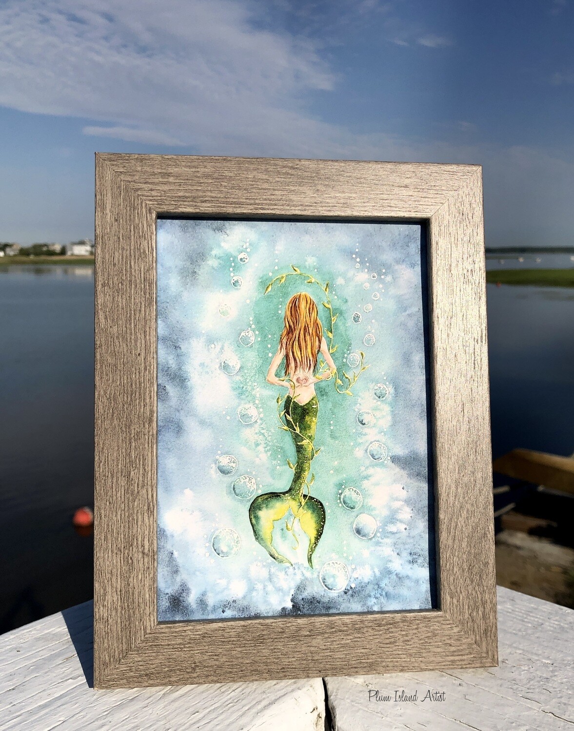 Framed Giclee Print Mermaid #2
