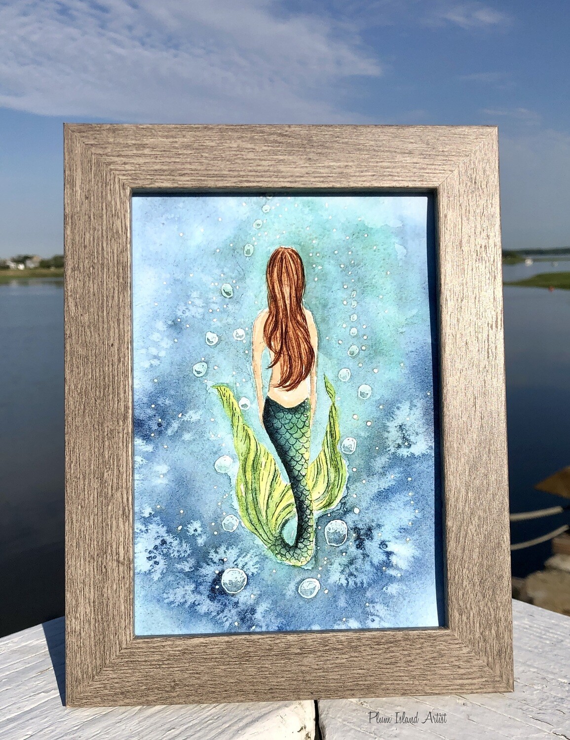 Framed Giclee Print Mermaid #3
