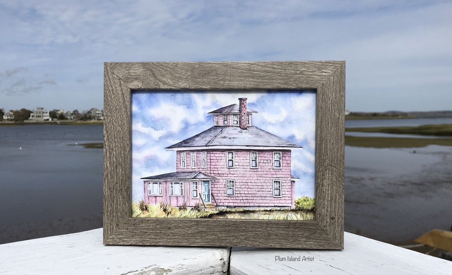 Framed Giclee Print: The Pink House