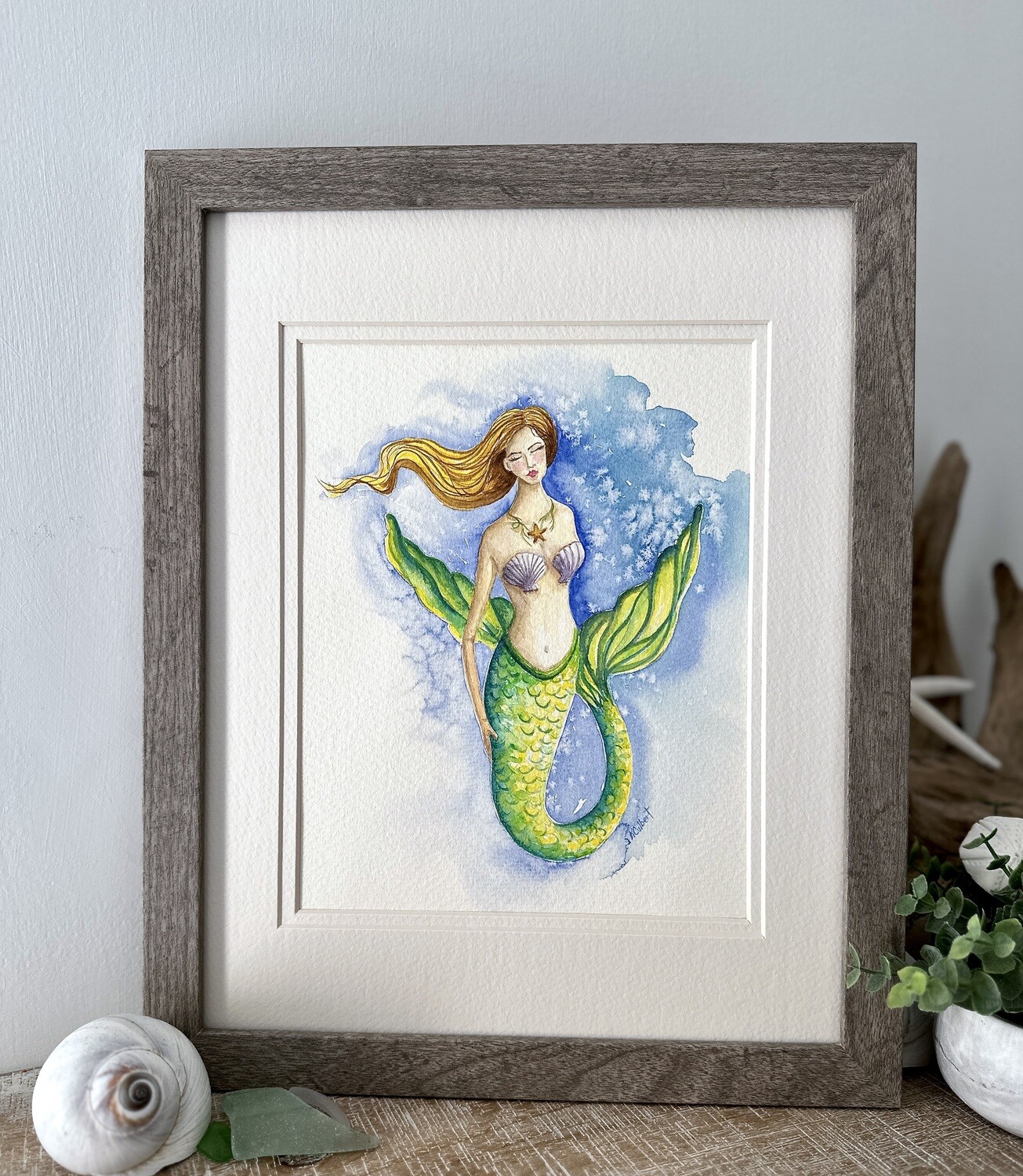 Original Watercolor Painting- Mermaid