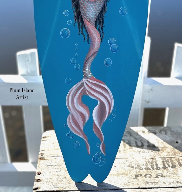 Hand-painted Mermaid Surfboard #1