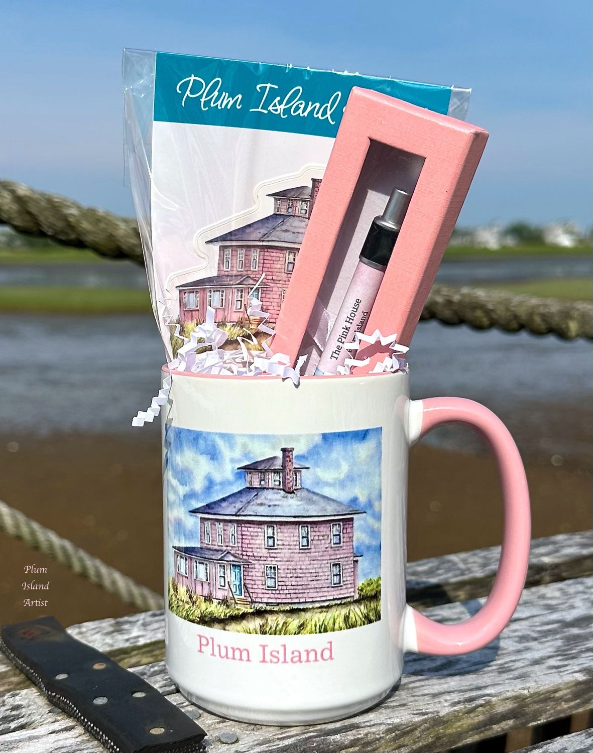 Pink House Mug Set