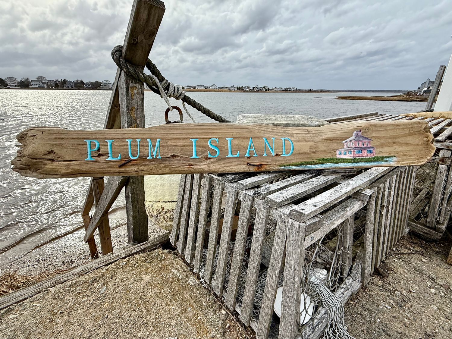 Plum Island Driftwood Pink House side view