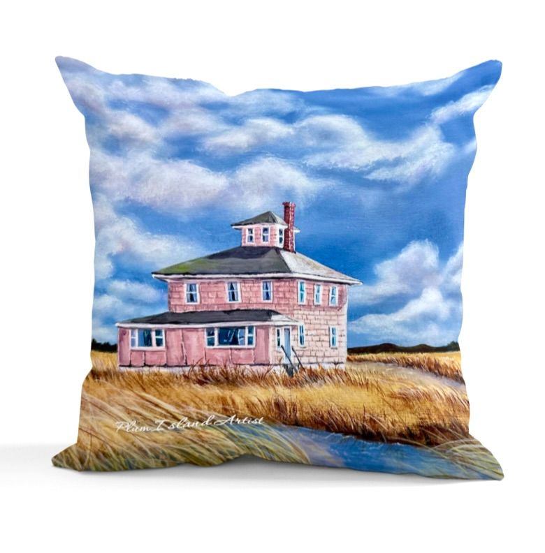 Pink House Pillow