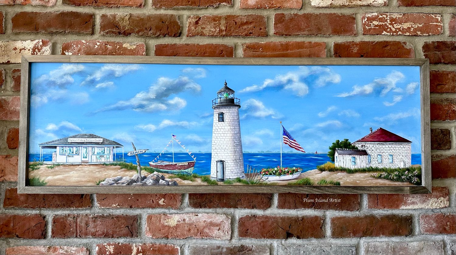 Plum Island Point~ 36" long- Acrylic painting