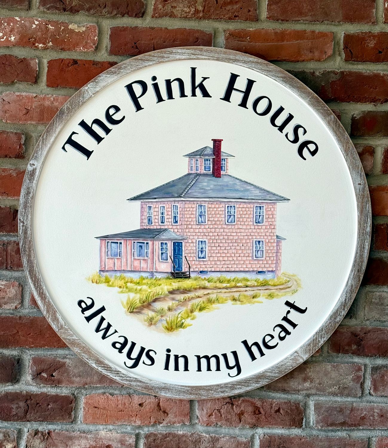 Hand painted Pink House-always in my heart