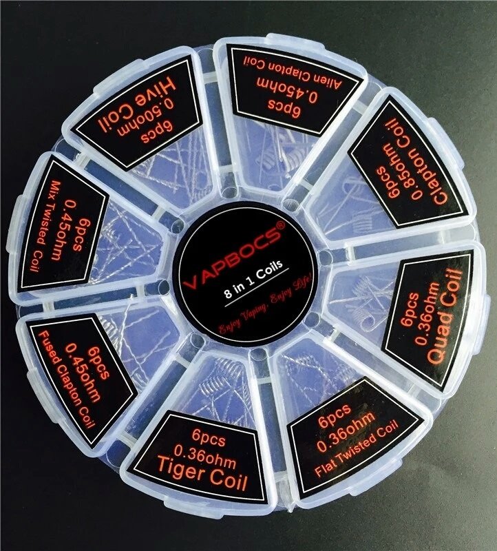 8 in 1 VAPBOCS 48 piece Prebuilt Coils