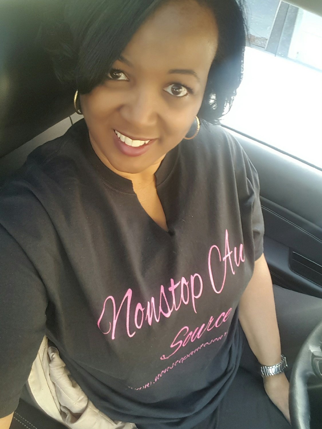 Nonstop Auto Source T Shirt Black / Pink Lettering