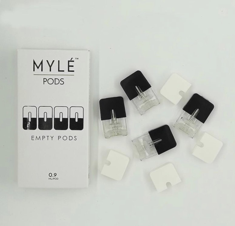 Myle Empty Replacement Pods - بودات فارغة لإعادة تعبئة النكهات لجهاز سحبة السيجارة مايلي
