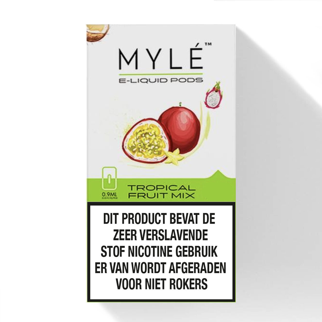 Myle Tropical Fruit Mix Replacement Pods - 50MG - بودات فواكه استوائية لجهاز سحبة السيجارة مايلي