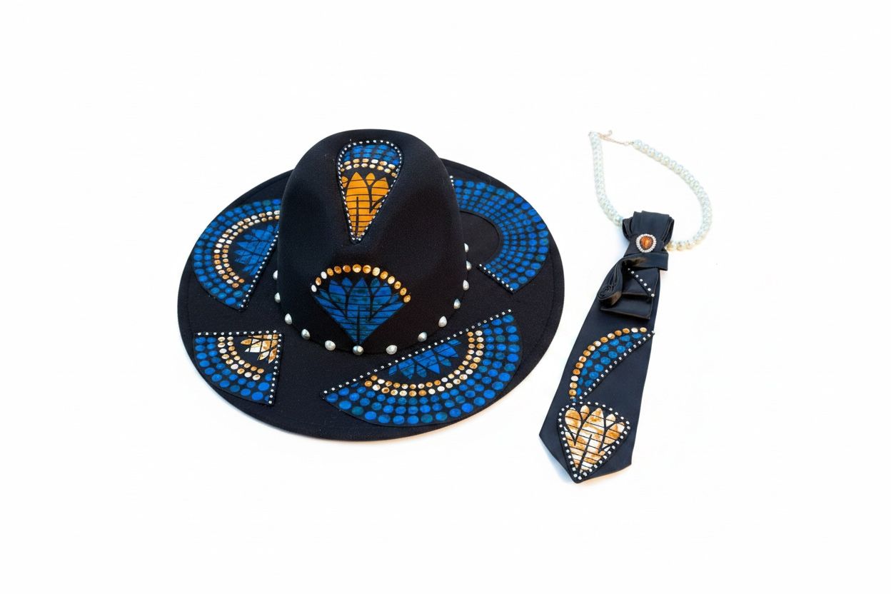 One-of-a-Kind Fedora &amp; Statement Tie Combo Set