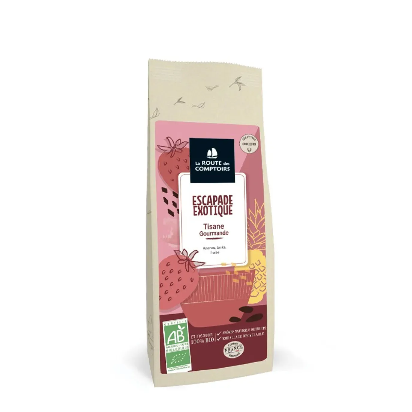 Tisane Escapade Exotique (ananas, fraise, tonka)