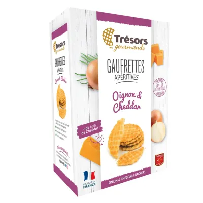 Gaufrettes apéritives oignon cheddar